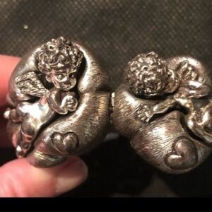 Tortolani Cherub angel vintage rare  statement bracelet Gorgeous cherub clamper